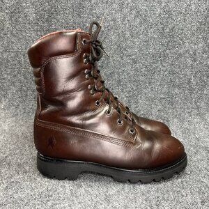 Chippewa Apache Waterproof Insulated Work Boots Men's Size 9W Brown Leather Lace